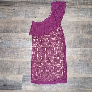 Bebe one shoulder mini dress size M
